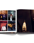 Assouline New York Chic coffee table book displaying photos of people at party & Crystal Building of New York City on white back ground available at Spacio India for luxury home decor accessories collection of Travel Coffee Table Books.