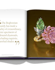 Assouline Boghossian: Expertise Craftsmanship Innovation coffee table book displaying photo of Boghossian Pink & Green Diamonds Ring on white background at Spacio India for luxury home decor collection of Jewellery Coffee Table Books.