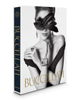 Side look of Assouline Buccellati: A Century of Timeless Beauty coffee table book on a white background at Spacio India for luxury home decor collection of Jewellery Coffee Table Books.