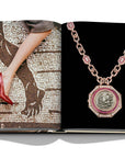 Assouline Bvlgari: Beyond Time coffee table book displaying Bulgari’s unique ability to fuse coins into jewellery collection on white back ground at Spacio India for luxury home decor collection of Jewellery Coffee Table Books.