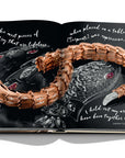 Assouline Bvlgari: Beyond Time coffee table book displaying Bvlgari Serpent bracelet on white back ground at Spacio India for luxury home decor collection of Jewellery Coffee Table Books.