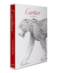 Side look of Assouline Cartier: Panthere coffee table book on white back ground at Spacio India for luxury home decor collection of Jewellery Coffee Table Books.