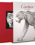 Assouline Cartier: Panthere coffee table book with its cover on white back ground at Spacio India for luxury home decor collection of Jewellery Coffee Table Books.