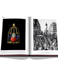 Assouline Cartier: The Impossible Collection coffee table book displaying Birds of Freedom 1944 Freedom Brooch by Cartier & Vintage photo of Liberation of Paris on white back ground available at Spacio India for luxury home decor collection of Ultimate & Jewellery Coffee Table Books.