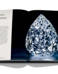 Assouline Diamonds: Diamonds Stories coffee table book displaying image of De Beers Millennium star diamond on a white back ground available at Spacio India for luxury home decor collection of Jewellery Coffee Table Books.
