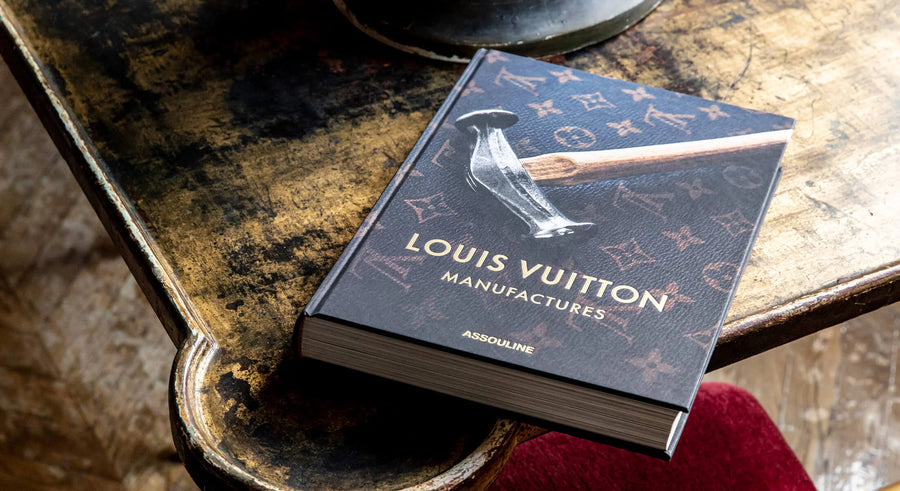 Assouline Louis Vuitton Manufactures coffee table book on coffee table available at Spacio India for luxury home decor collection of Fashion Coffee Table Books.