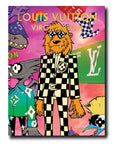 Front cover of Assouline Louis Vuitton: Virgil Abloh (Classic Cartoon Cover) coffee table book on on white back ground available at Spacio India for luxury home decor collection of Fashion Coffee Table Books.