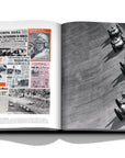 Assouline Formula 1: The Impossible Collection coffee table book 1961 Italian Grand Prix & newspaper article on a white back ground available at Spacio India for luxury home decor collection of Ultimate & Sports Coffee Table Books.