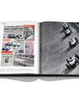 Assouline Formula 1: The Impossible Collection coffee table book 1961 Italian Grand Prix & newspaper article on a white back ground available at Spacio India for luxury home decor collection of Ultimate & Sports Coffee Table Books.