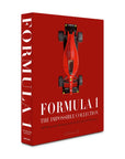 Side look of Assouline Formula 1: The Impossible Collection coffee table book on a white back ground available at Spacio India for luxury home decor collection of Ultimate & Sports Coffee Table Books.