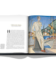 Assouline French Riviera In The 1920s coffee table book displaying photo of Monsieur illustration poster with its information on a white back ground available at Spacio India for luxury home decor collection of Travel Coffee Table Books.
