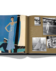 Assouline French Riviera In The 1920s coffee table book displaying Modes Et Travaux Front Cover - Art Deco Poster Print By Mary Evans with other places photos on a white back ground available at Spacio India for luxury home decor collection of Travel Coffee Table Books.