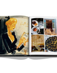 Assouline Italian Chic coffee table book displaying photos of sketch from illustrator andrea ferolla & Italy restaurants spaces from Italy a white back ground available at Spacio India for luxury home decor accessories collection of Travel Coffee Table Books.