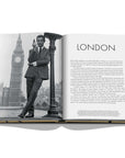 Assouline James Bond: Destinations coffee table book displaying photo of George Lazenby, Australian actor on a white background available at Spacio India for luxury home decor accessories collection of Travel Coffee Table Books.