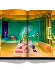 Assouline Louis Vuitton: Virgil Abloh Classic Balloon Cover coffee table book displaying photo of Louis Vuitton Pop Up Residency Soho on a white back ground available at Spacio India for luxury home decor accessories collection of Fashion Coffee Table Books.