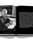 Assouline Montblanc coffee table book displaying vintage picture of Sir Winston Leonard Spencer Churchill was a British statesman, soldier, and writer who served as Prime Minister of the United Kingdom available at Spacio India for luxury home decor accessories collection of Fashion Coffee Table Books.