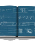 Assouline Montblanc coffee table book displaying picture of sketch of Pen & its parts available at Spacio India for luxury home decor accessories collection of Fashion Coffee Table Books.