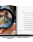 Assouline Montblanc coffee table book displaying picture of montblanc presents the rare art of gold nib's detailed look with information available at Spacio India for luxury home decor accessories collection of Fashion Coffee Table Books.
