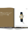 Assouline Coffee Table Book The Impossible Collection of Watches photo of Chopard Happy Diamonds wristwatch on a white back ground available at Spacio India for luxury home decor accessories collection of Ultimate Coffee Table Books.