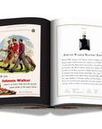 Assouline Coffee Table Book The Impossible Collection of Whiskey page displaying a photo of Johnny Walker 1930s Scotch Whiskey Poster on a white back ground available at Spacio India for luxury home decor accessories collection of Ultimate Coffee Table Books.