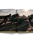 Assouline The Race of Gentlemen coffee table book displaying photo of the celebration of American hot rod culture on a white back ground available at Spacio India for luxury home decor accessories collection of Sports Coffee Table Books.