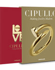 Assouline Cipullo: Making Jewelry Modern coffee table book with its cover on a white back ground available at Spacio India for luxury home decor collection of Jewellery Coffee Table Books.