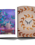 Assouline Windows at Tiffany & Co Icon Edition coffee table book page with Blue & Gold sparkling butterflies jewellery designs on white back ground available at Spacio India for luxury home decor accessories collection of Jewellery Coffee Table Books.