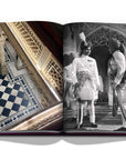 Assouline Jaipur Splendor coffee table book displaying photo of Late His Highness Maharaja Jaipur Rajasthan India 1940s in Jaipur in the private quarters of the City Palace on a white back ground available at Spacio India for luxury home decor accessories collection of Travel Coffee Table Books.
