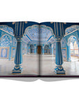 Assouline Jaipur Splendor coffee table book displaying photo of Interior of Sukh Niwas inside of city palace, Jaipur on a white back ground available at Spacio India for luxury home decor accessories collection of Travel Coffee Table Books.