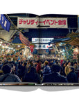 Assouline Tokyo Chic coffee table book page displaying an image of Japanese fair attended by local people on a white back ground available at Spacio India for luxury home decor accessories collection of Travel Coffee Table Books.