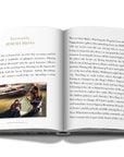 Assouline Venetian Chic coffee table book page picturing Information of Gondola Ride with its Image on a white back ground available at Spacio India for luxury home decor accessories collection of Travel Coffee Table Books.