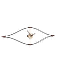 The Nomon Clocks designer Clock Nomon Look Mini Colabo Wood Arms MLOC000C features a creative eye shape design that is accentuated with a stylish black and gold color scheme.