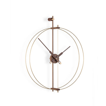 Side look of Nomon Spain Mini Barcelona Premium Gold MBARGPREM on a white back ground available at Spacio India for luxury home decor collection of Timepieces & Clocks.
