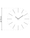 Clock Nomon Mini Merlin 12 Chromed & Walnut Arms MMN12