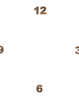 The Clock Nomon Number Pack 4 Walnut PNN04N7 from the Nomon brand features four Walnut Number Pack numbers against a clean white background, exuding aesthetic appeal.