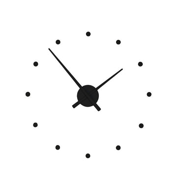 A Nomon Clock Nomon OJ Mini Black 50 cm MN010 design clock on a white background.