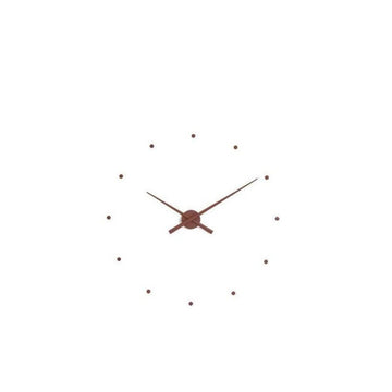 A Clock Nomon OJ Mini Brown 50cm wall clock with a design of a brown clock on a white background.