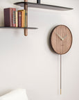Clock Nomon Swing Gold Walnut SWID