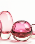 Assorted pink vases from Henry Dean including Jerzy Large Fuchsia – Belgian glass luxury decor curated by Spacio India for stylish homes