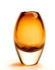 Henry Dean Jerzy Large Cognac Vase in amber-toned glass, perfect for luxury home decor, available at Spacio India retail stores and online.