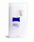Front view of the Henry Dean Canvas High White Glass Vase from Belgium, available at Spacio India – luxury glass decor for modern Indian interiors