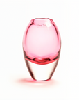 Jerzy Small Fuchsia Vase by Henry Dean – Hand made Belgian glass decor accessory available at Spacio India, perfect for luxury interiors.