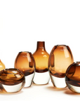 Collection of Henry Dean Jerzy Large Cognac Vases in various shapes, ideal for modern interiors and luxury accessories at Spacio India.