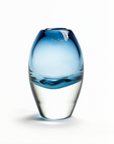 Henry Dean Jerzy Small Ink Vase in blue glass, available at Spacio India – luxury Belgian decor accessory for modern homes