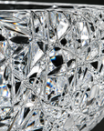 Closeup view of the cut crystal of Essenza bowl centrepiece by Duccio Di Segna available at Spacio in India.