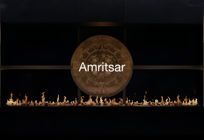 Luxury indoor and outdoor fireplaces in Amritsar by Spacio including water vapour, LED, bioethanol and gas fireplaces