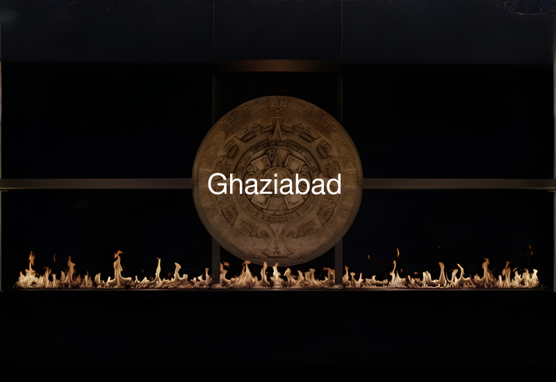 Luxury indoor and outdoor fireplaces in Ghaziabad by Spacio including water vapour, LED, bioethanol and gas fireplaces