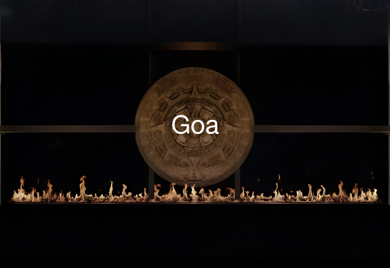 Luxury indoor and outdoor fireplaces in Goa by Spacio including water vapour, LED, bioethanol and gas fireplaces