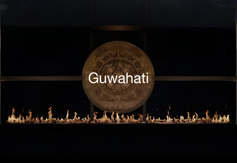Luxury indoor and outdoor fireplaces in Guwahati by Spacio including water vapour, LED, bioethanol and gas fireplaces