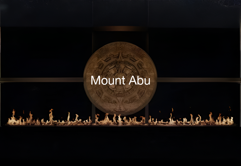 Luxury indoor and outdoor fireplaces in Mount Abu by Spacio including water vapour, LED, bioethanol and gas fireplaces